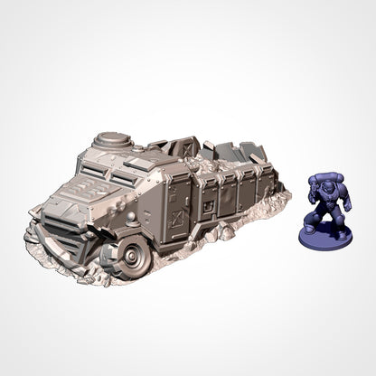 Destroyed Vehicle Wrecks, image 3 of 18, Battle Builder Tech by Txarli Factory