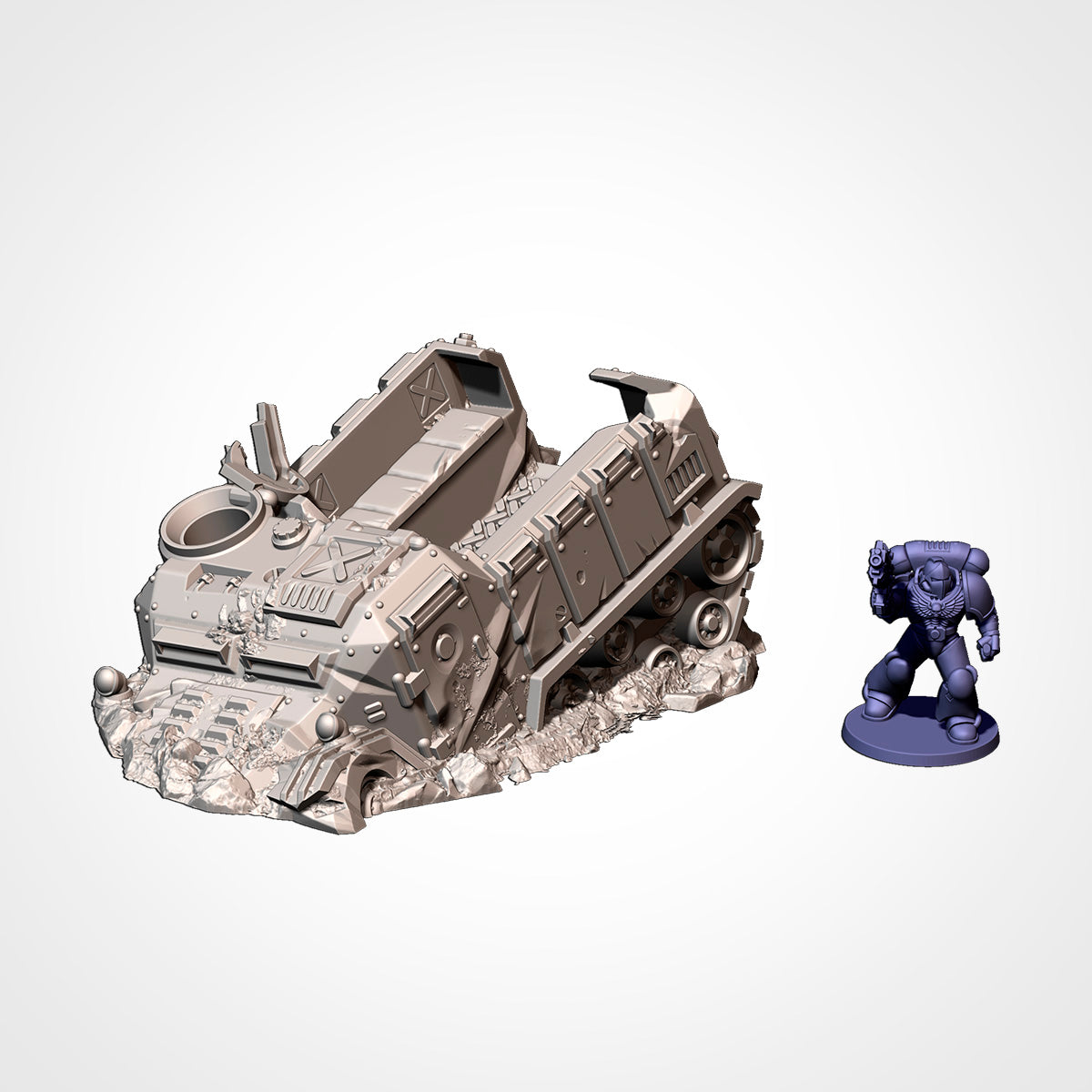 Destroyed Vehicle Wrecks, image 5 of 18, Battle Builder Tech by Txarli Factory