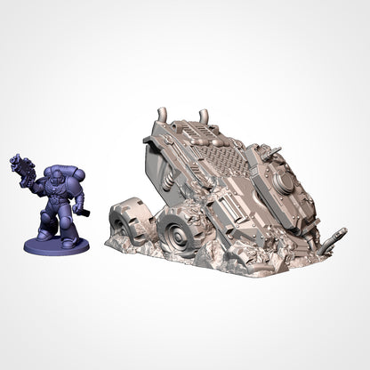 Destroyed Vehicle Wrecks, image 9 of 18, Battle Builder Tech by Txarli Factory