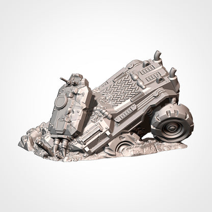 Destroyed Vehicle Wrecks, image 10 of 18, Battle Builder Tech by Txarli Factory
