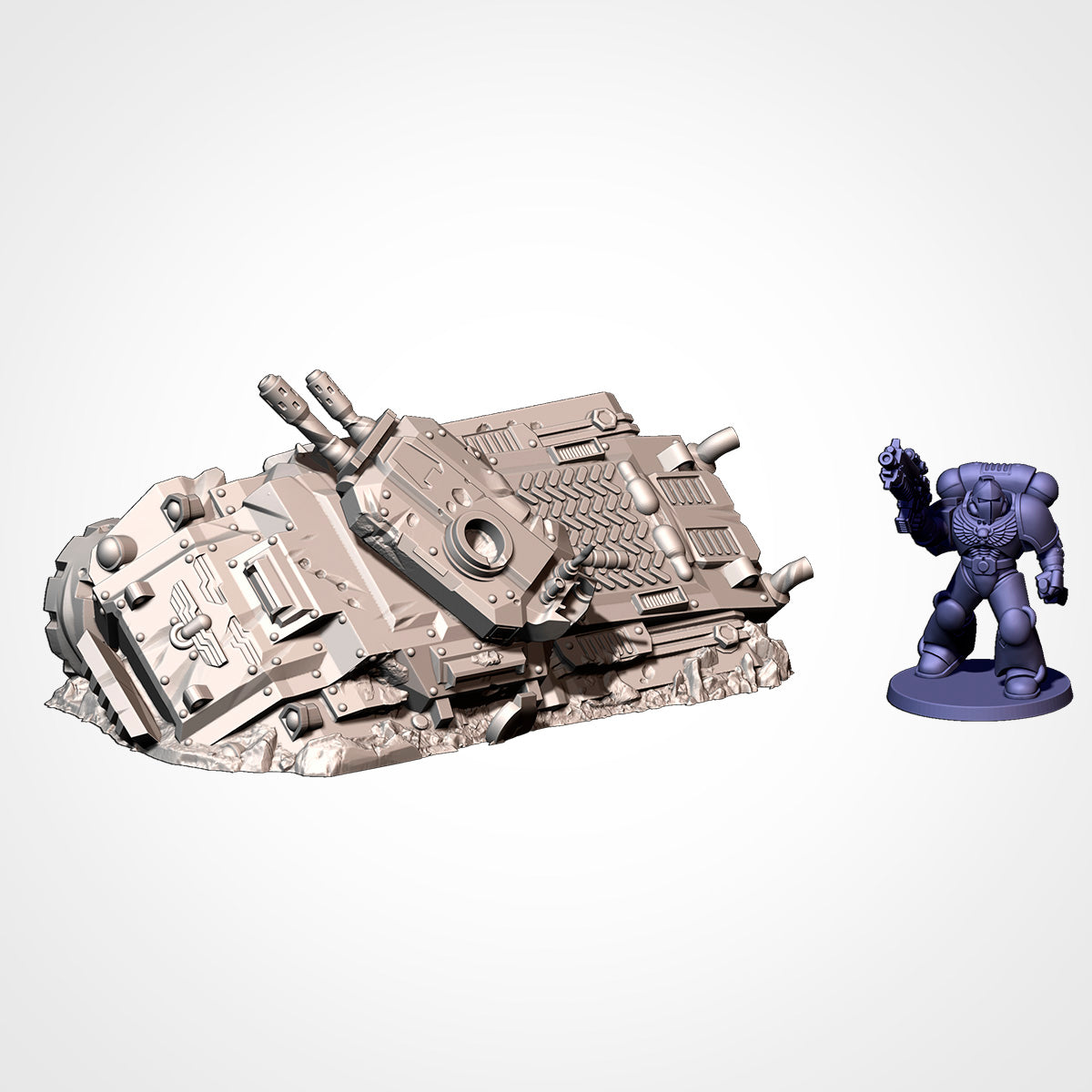 Destroyed Vehicle Wrecks, image 11 of 18, Battle Builder Tech by Txarli Factory