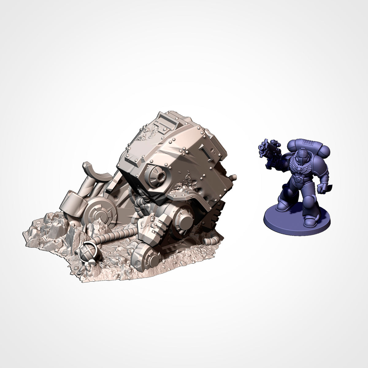 Destroyed Vehicle Wrecks, image 13 of 18, Battle Builder Tech by Txarli Factory
