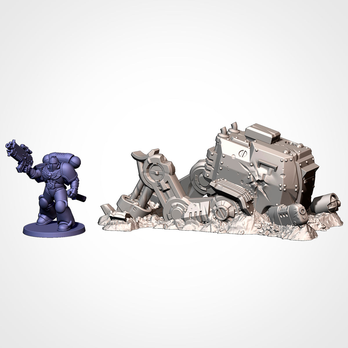 Destroyed Vehicle Wrecks, image 17 of 18, Battle Builder Tech by Txarli Factory