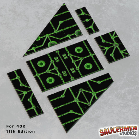 Ancient Alien theme footprint templates set