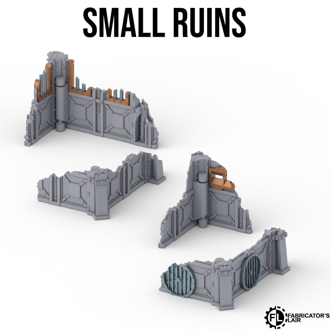 Small armoured ruins corner scatter pieces, four designs