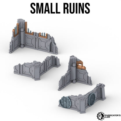 Small armoured ruins corner scatter pieces, four designs