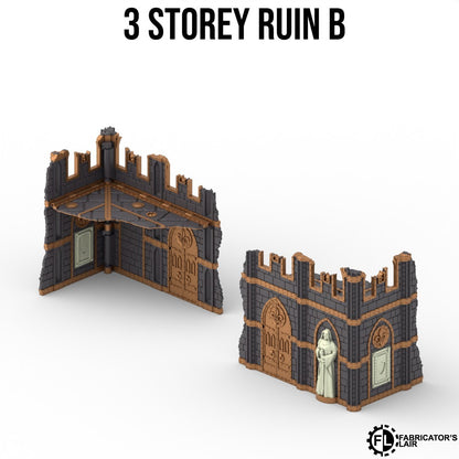 Large battle nun ruins, two storey design B with removable floor panels