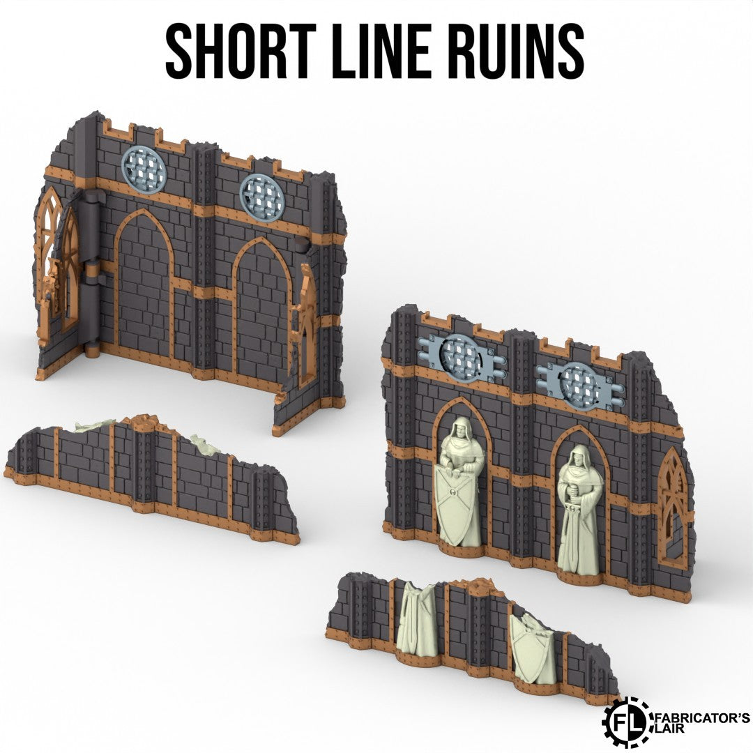 Short line battle nun ruins, high and small variants