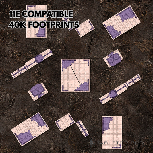 Classic Ruins Layout Footprints — 11th Edition Tournament Set