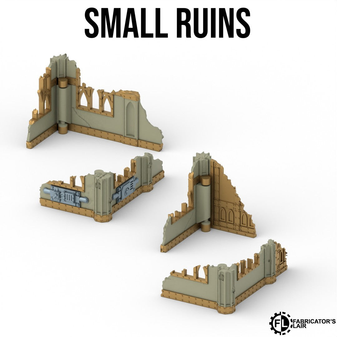 Small gothic ruins corner scatter pieces, four designs
