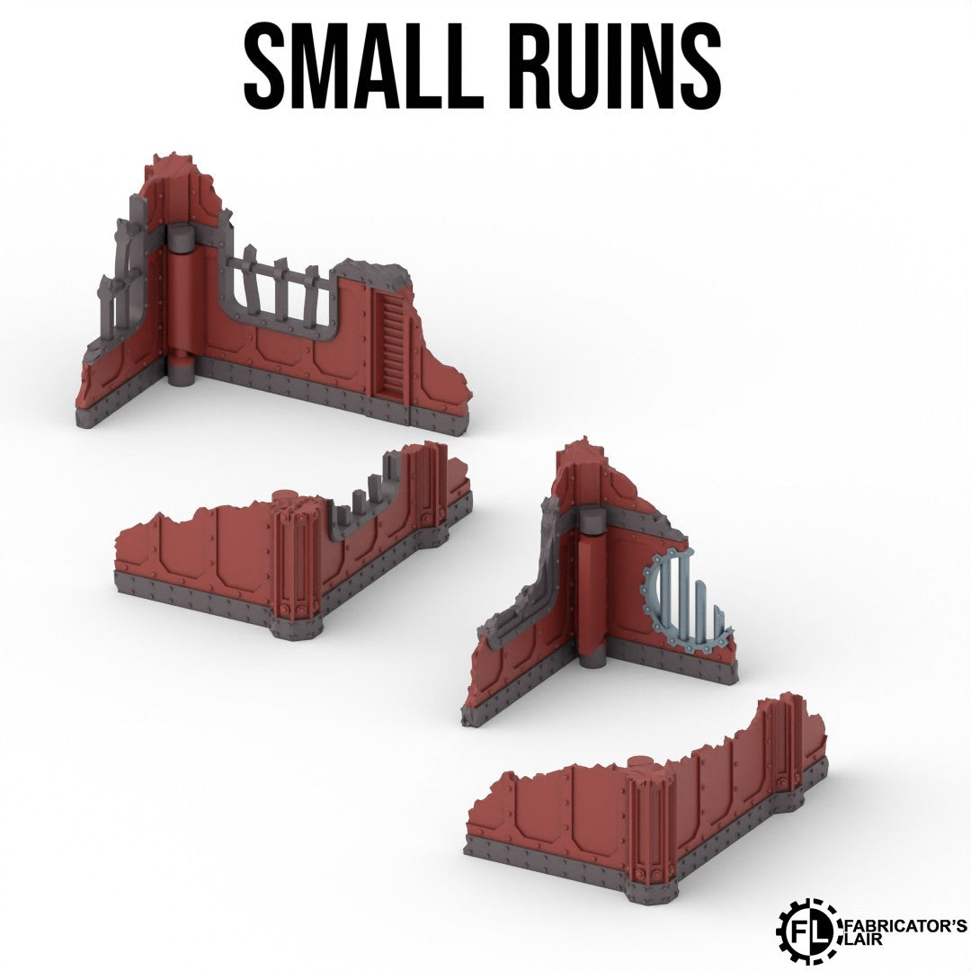 Small industrial ruins corner scatter pieces, four designs
