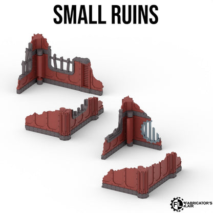 Small industrial ruins corner scatter pieces, four designs