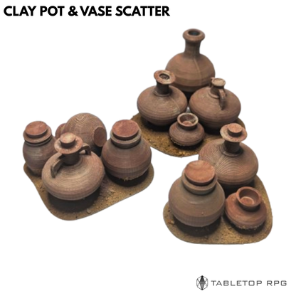 Clay Pot & Vase Scatter Set