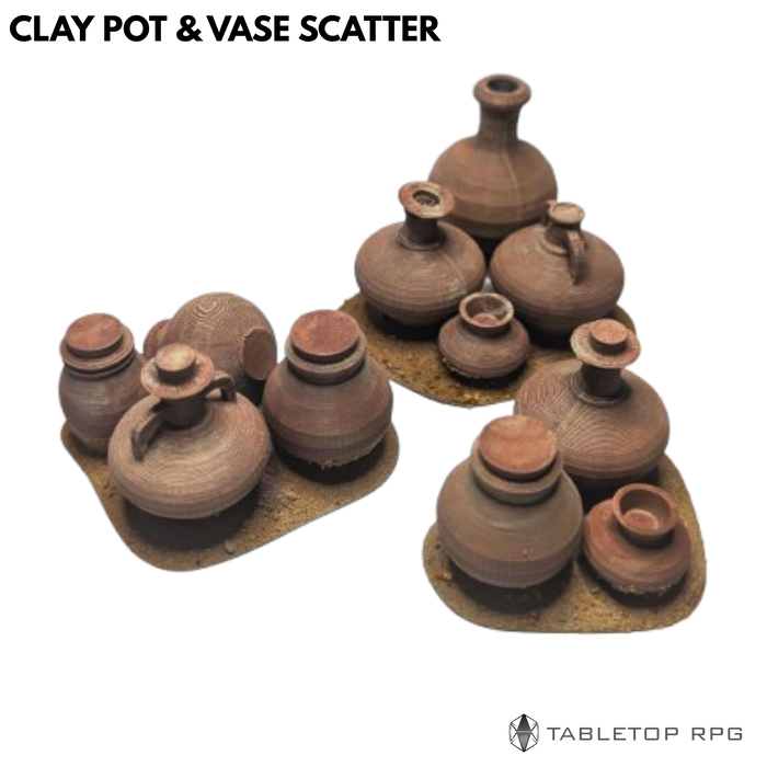 Clay Pot & Vase Scatter Set