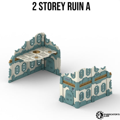 Large space dwarf ruins, two storey design A with removable floor panels