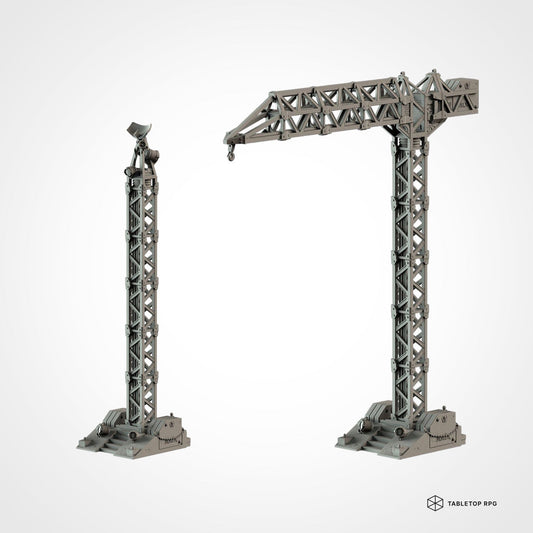 Cargo Lifter Crane range shot: watchtower and full crane configurations