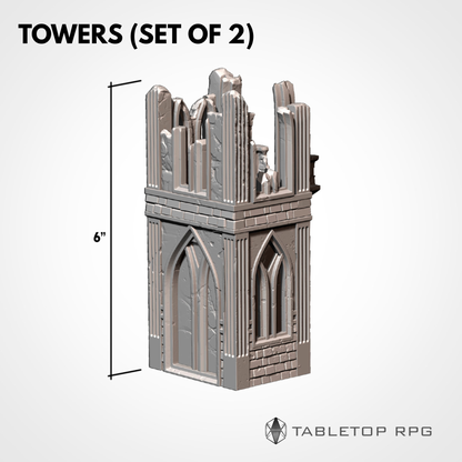 Tower, 6 inches tall