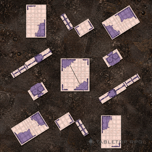 Official 11th Edition tournament layout footprints, top-down