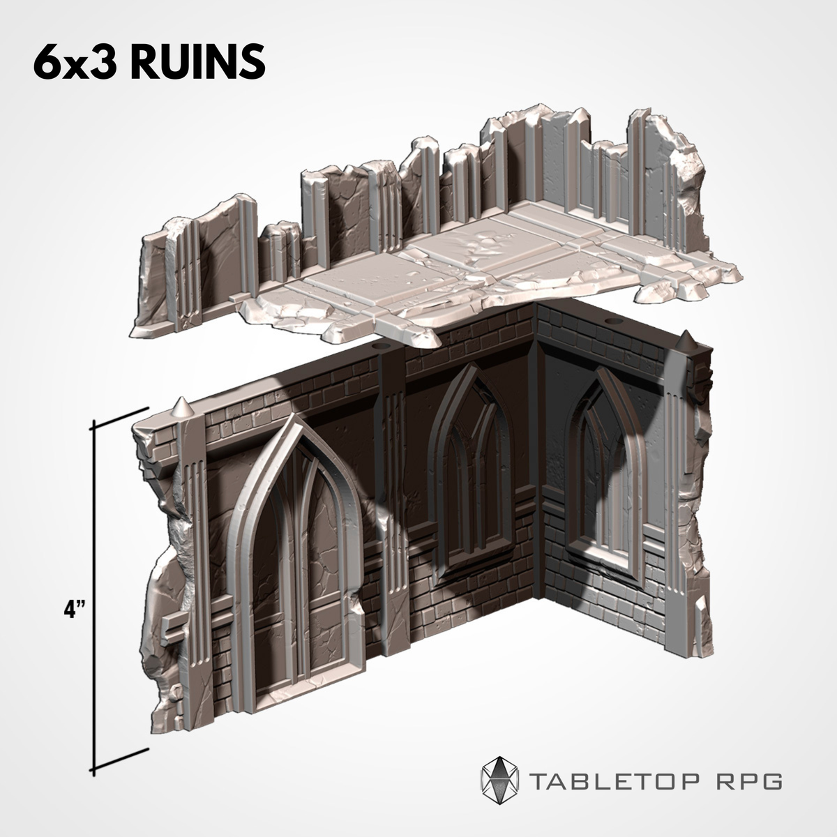 6x3 Ruins mirrored, exploded view
