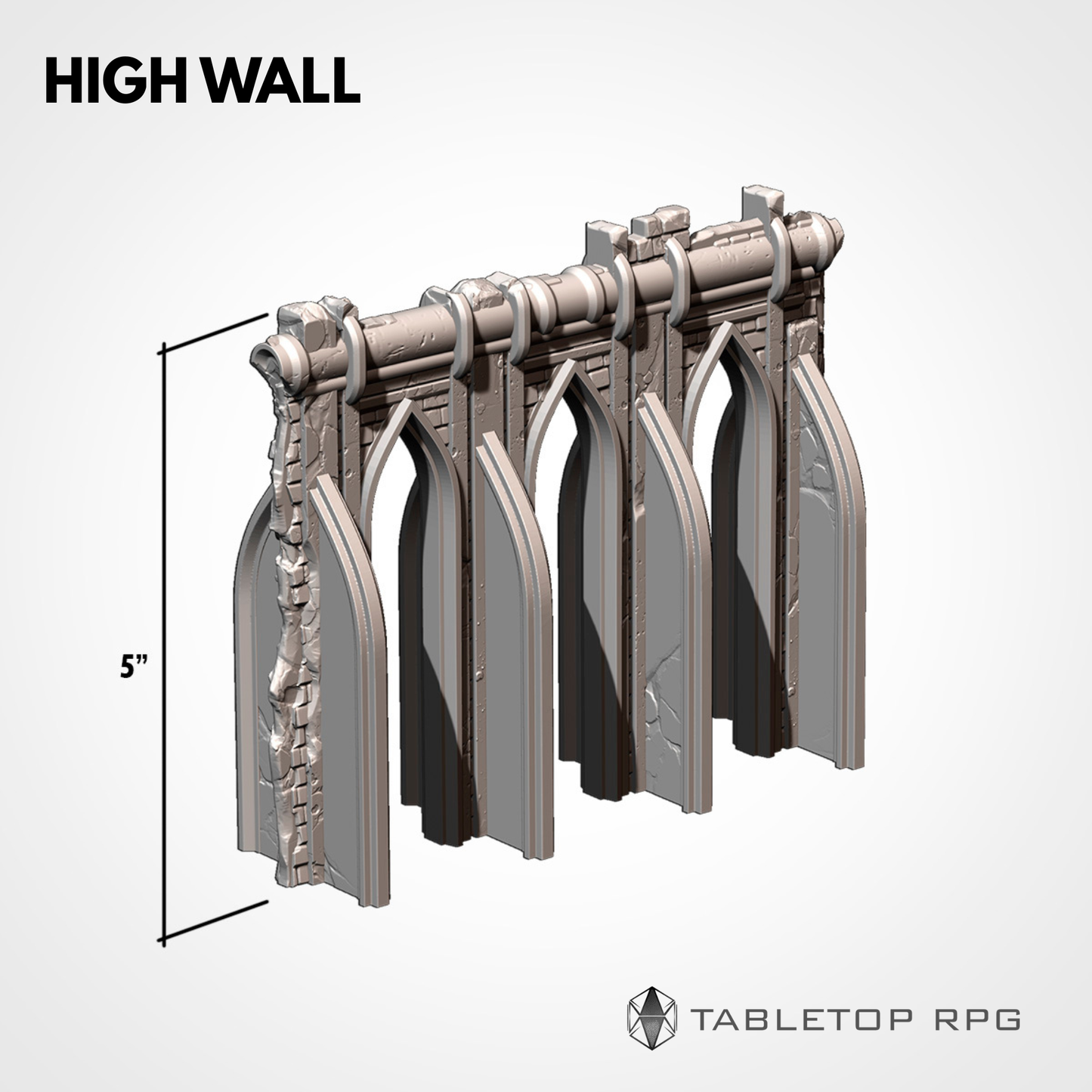 High Wall, 5 inches tall