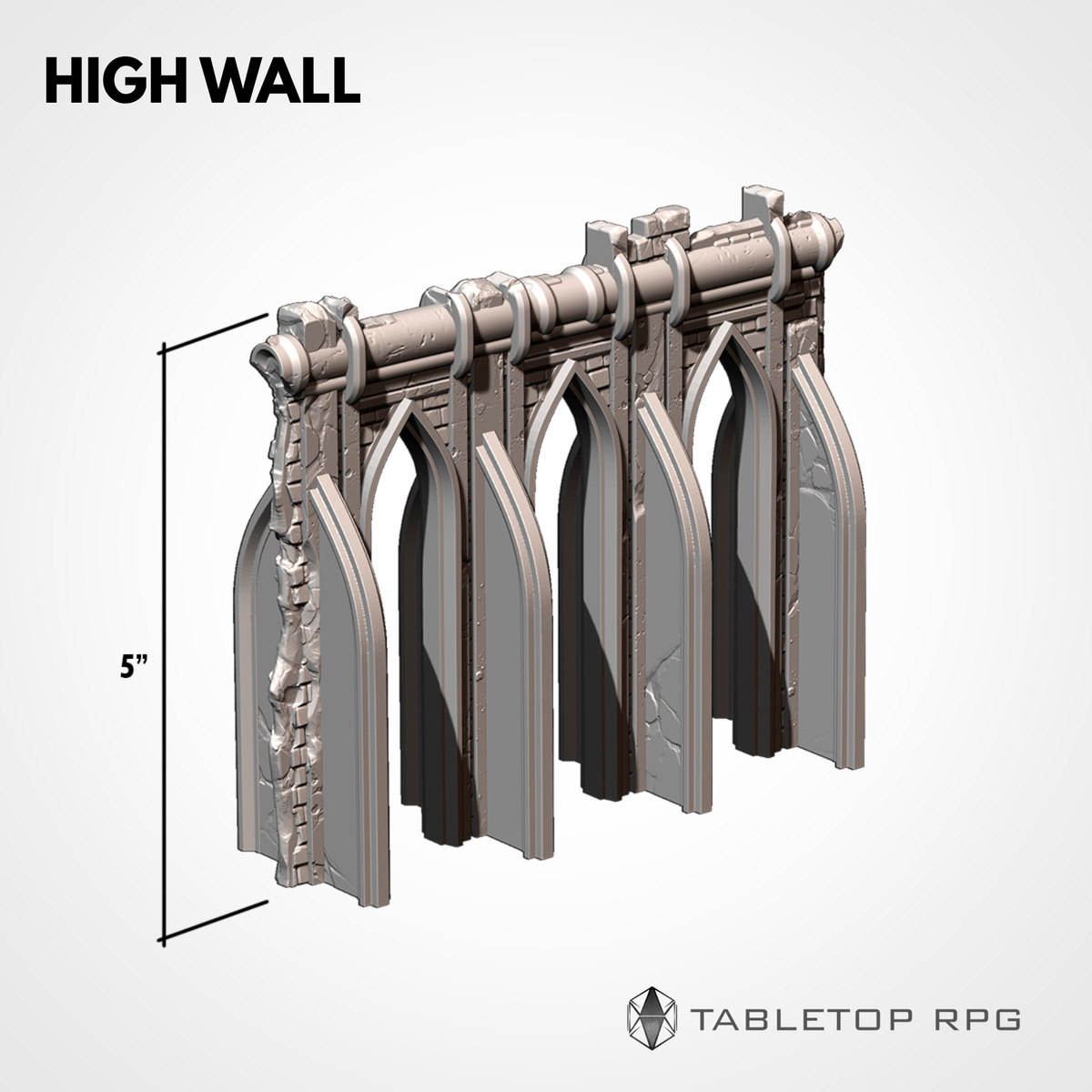 High Wall, 5 inches tall