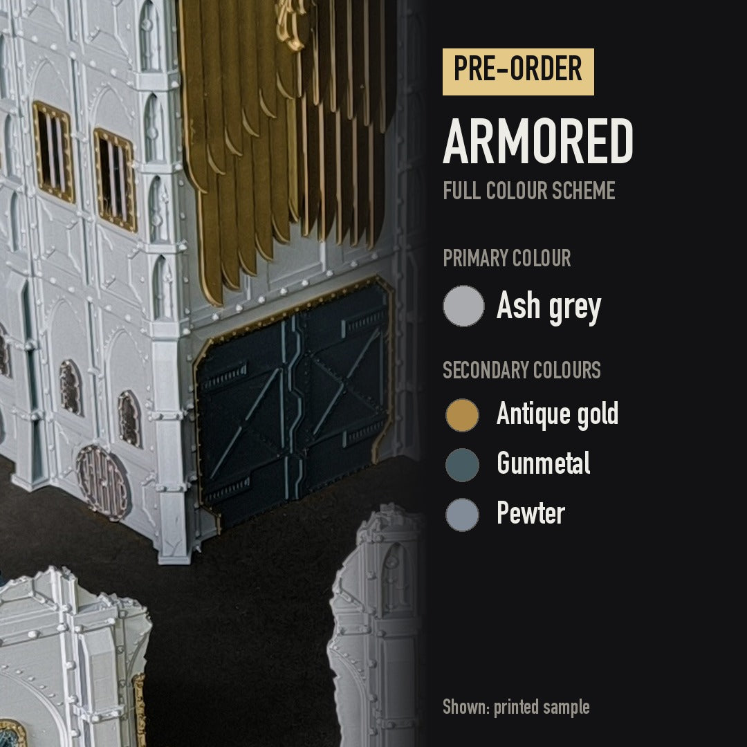 Armored full colour scheme: primary and secondary colours, shown on a printed sample