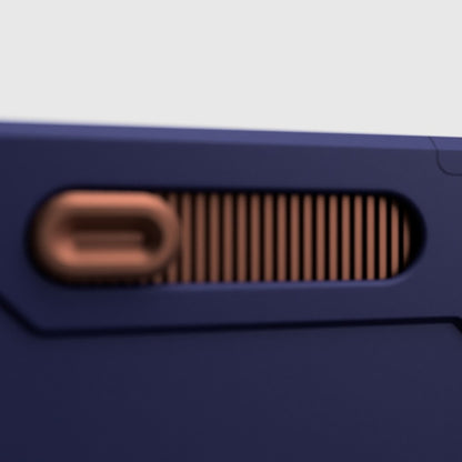 Close-up of the deck box lock slider