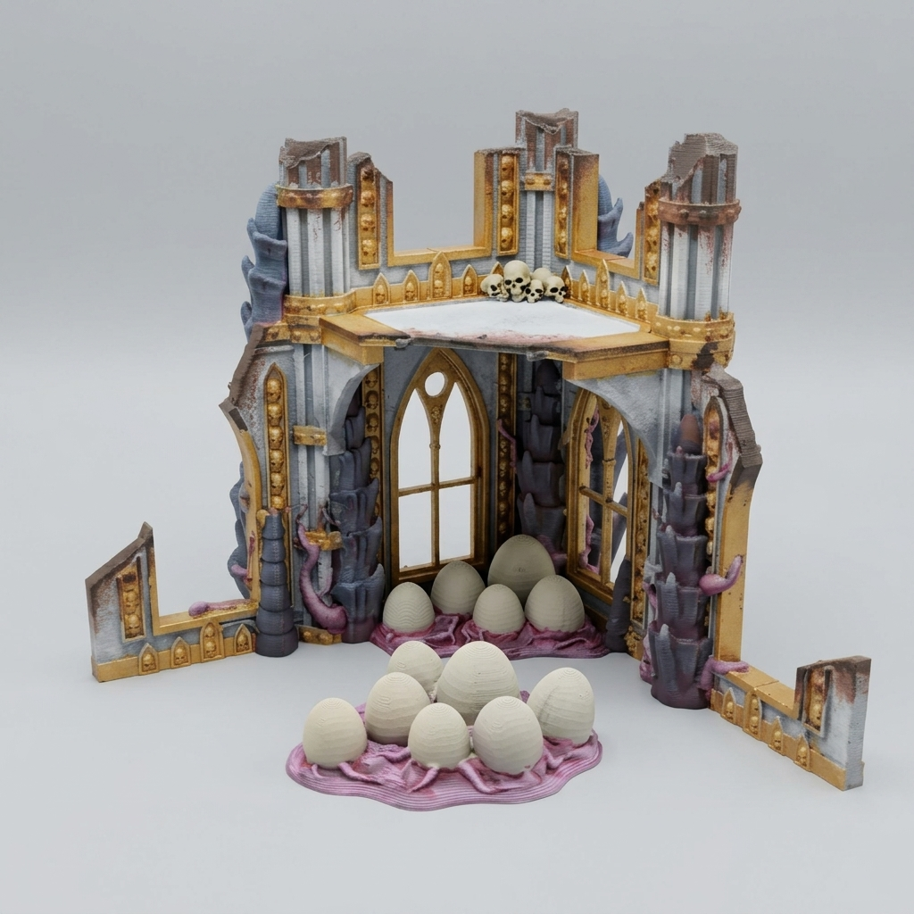 Two Storey Ruin and Alien Egg Cluster - Alien Ruin