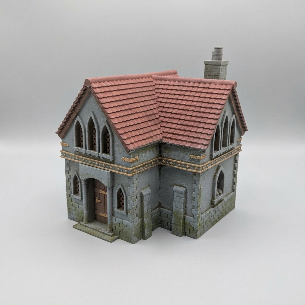 L-Shaped Fantasy Village House