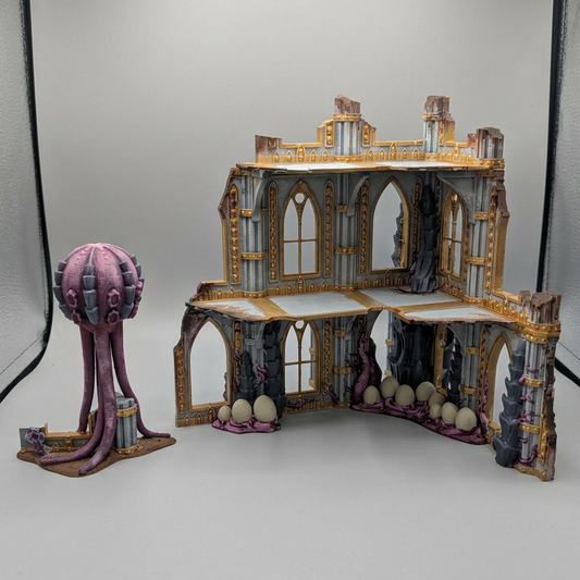 Three Storey Ruins and Spore Thrower - Alien Ruin