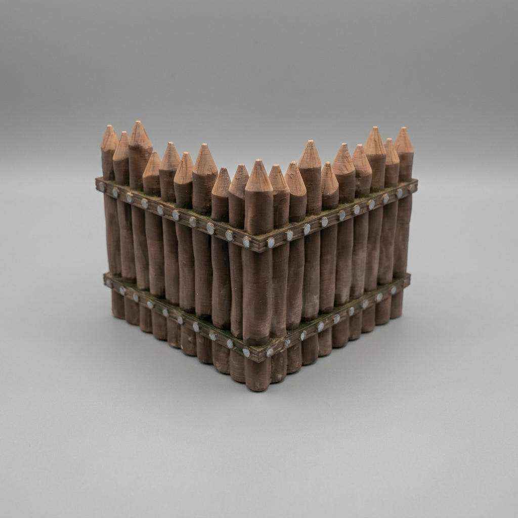 Modular Wooden Palisade Fort alternate angle 2