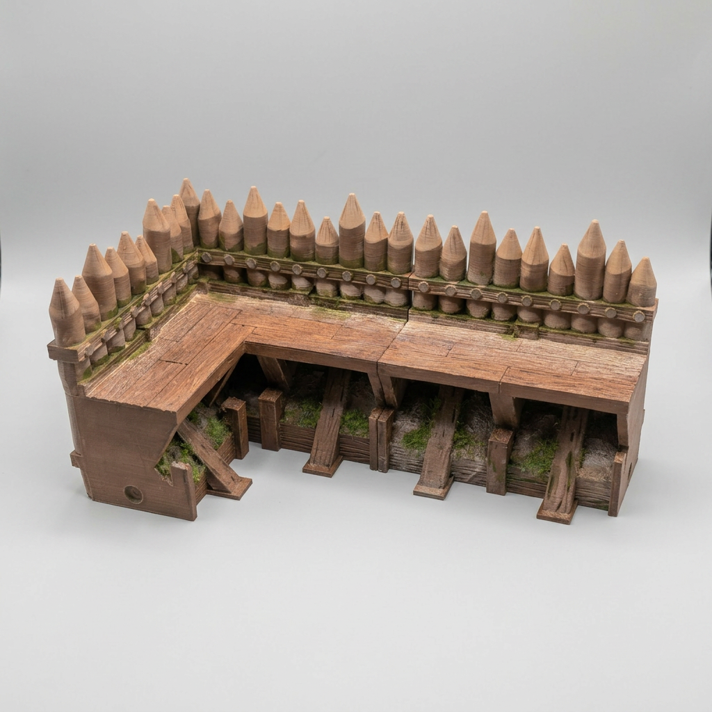 Modular Wooden Palisade Fort alternate angle 3