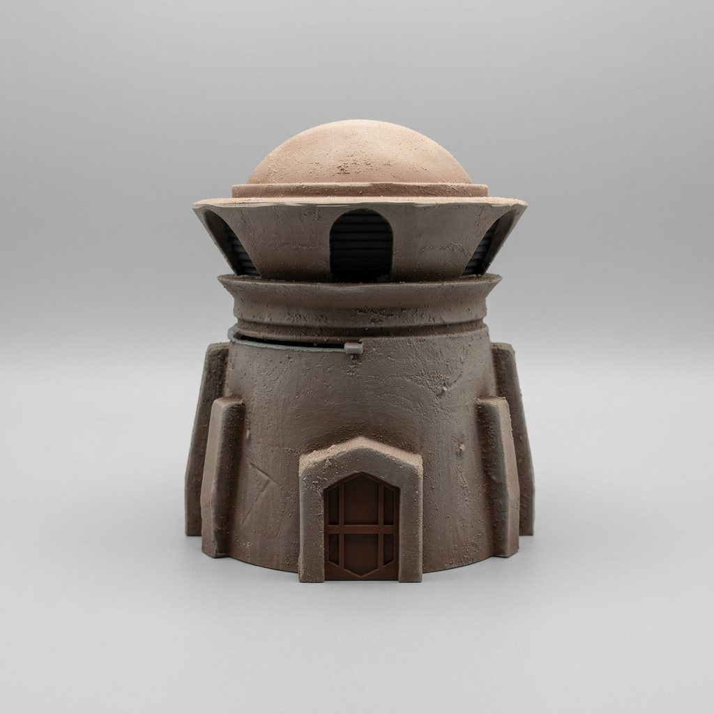 Sci-Fi Desert Tower alternate angle 1