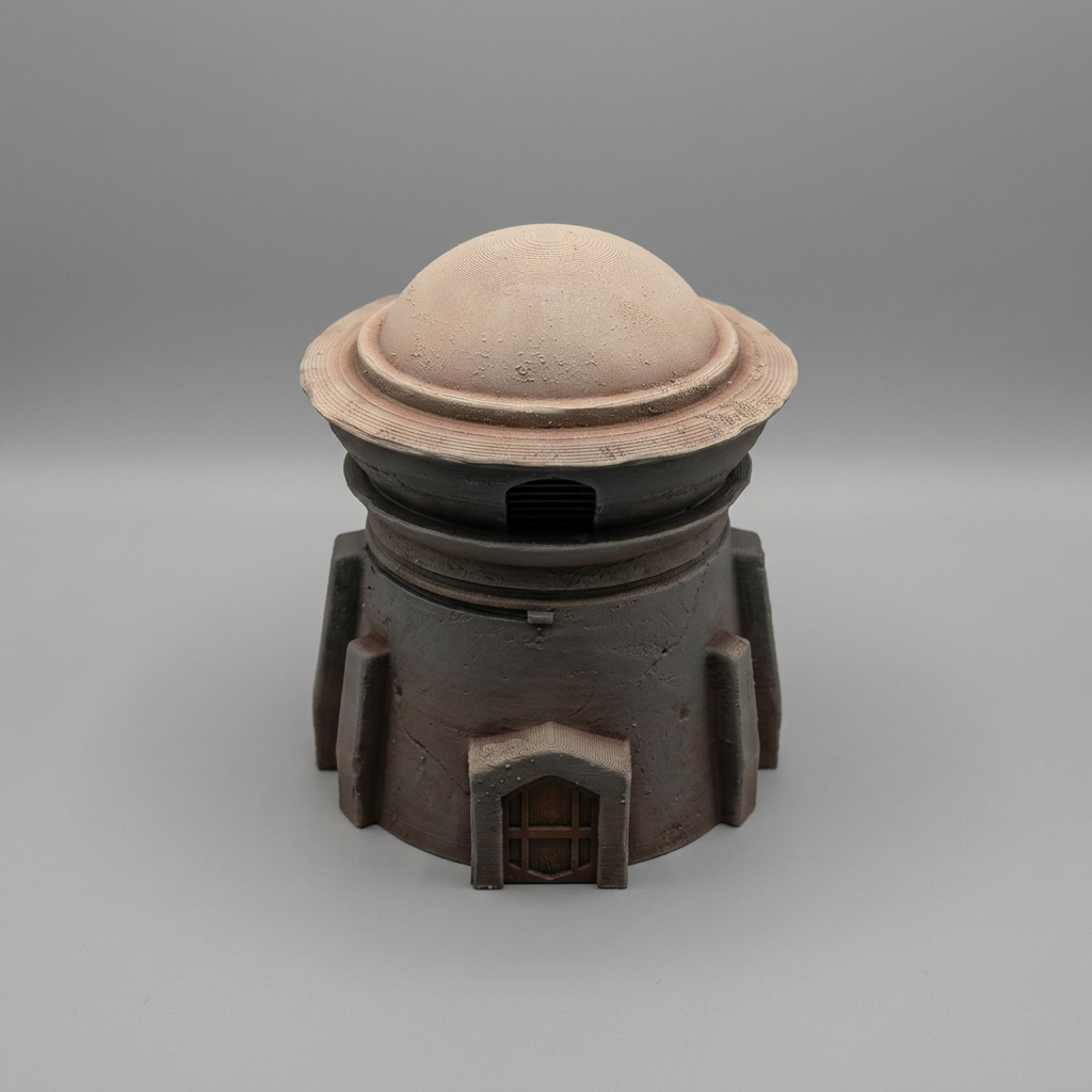 Sci-Fi Desert Tower alternate angle 2