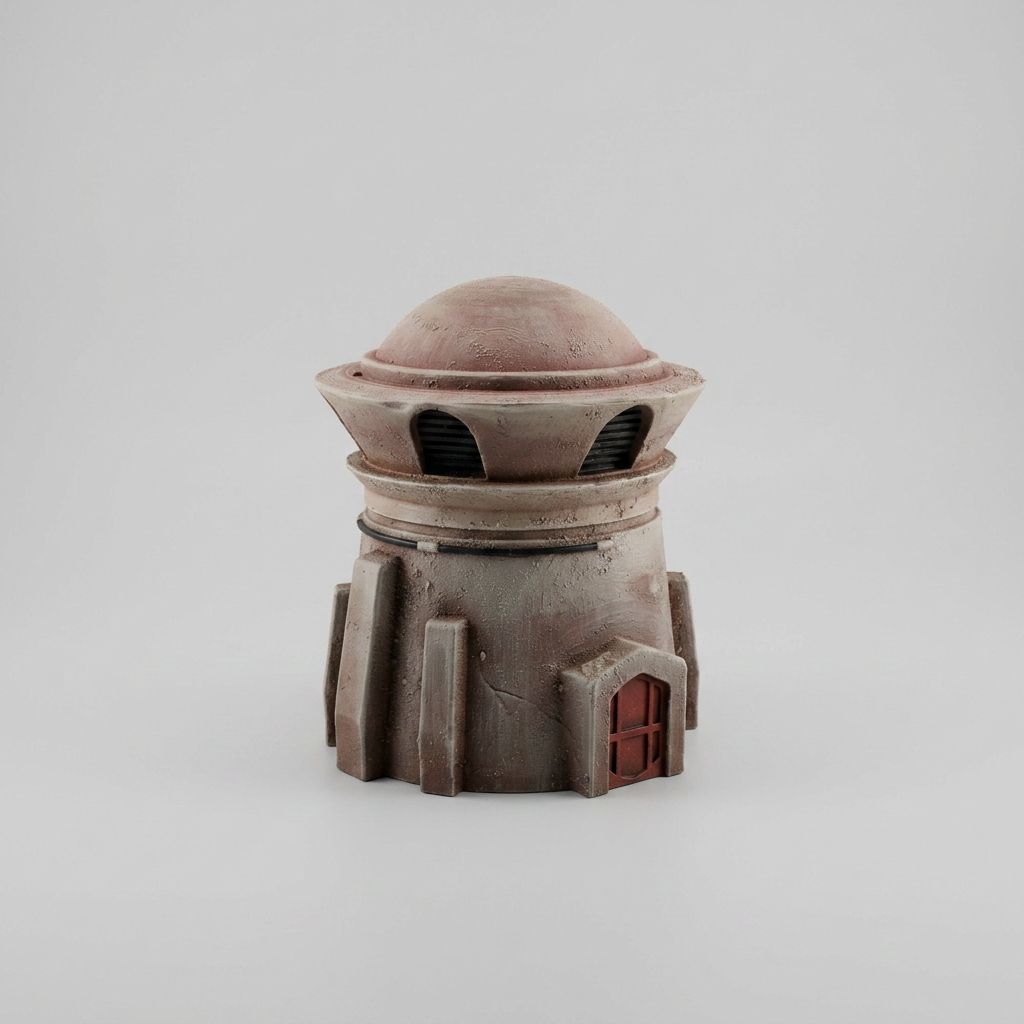 Sci-Fi Desert Tower alternate angle 3