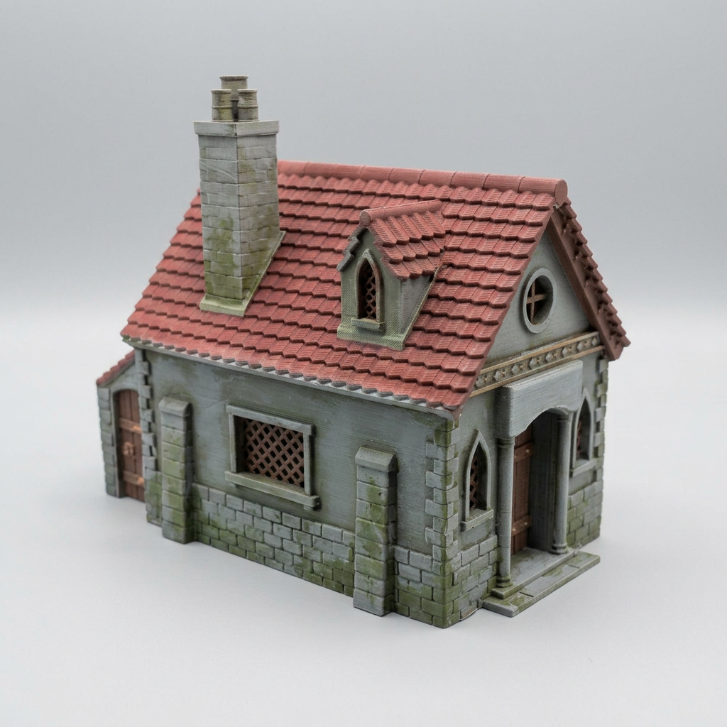 Single Storey Fantasy House with Rear Lean-to