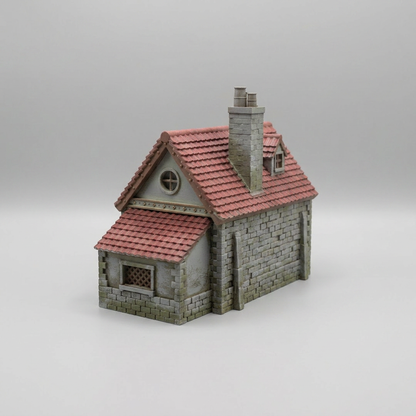 Single Storey Fantasy House with Rear Lean-to alternate angle 3