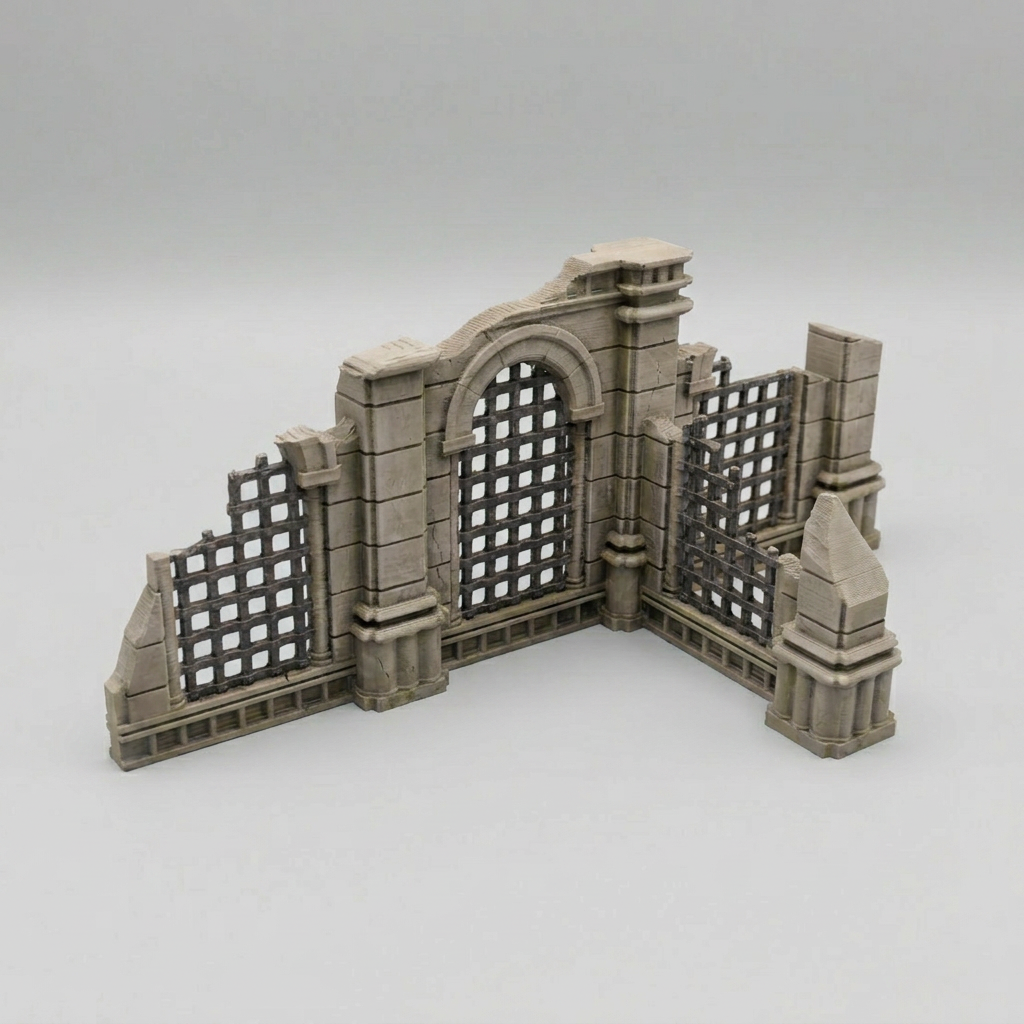 Single Storey T-shaped Pieces - Fantasy Ruins alternate angle 2
