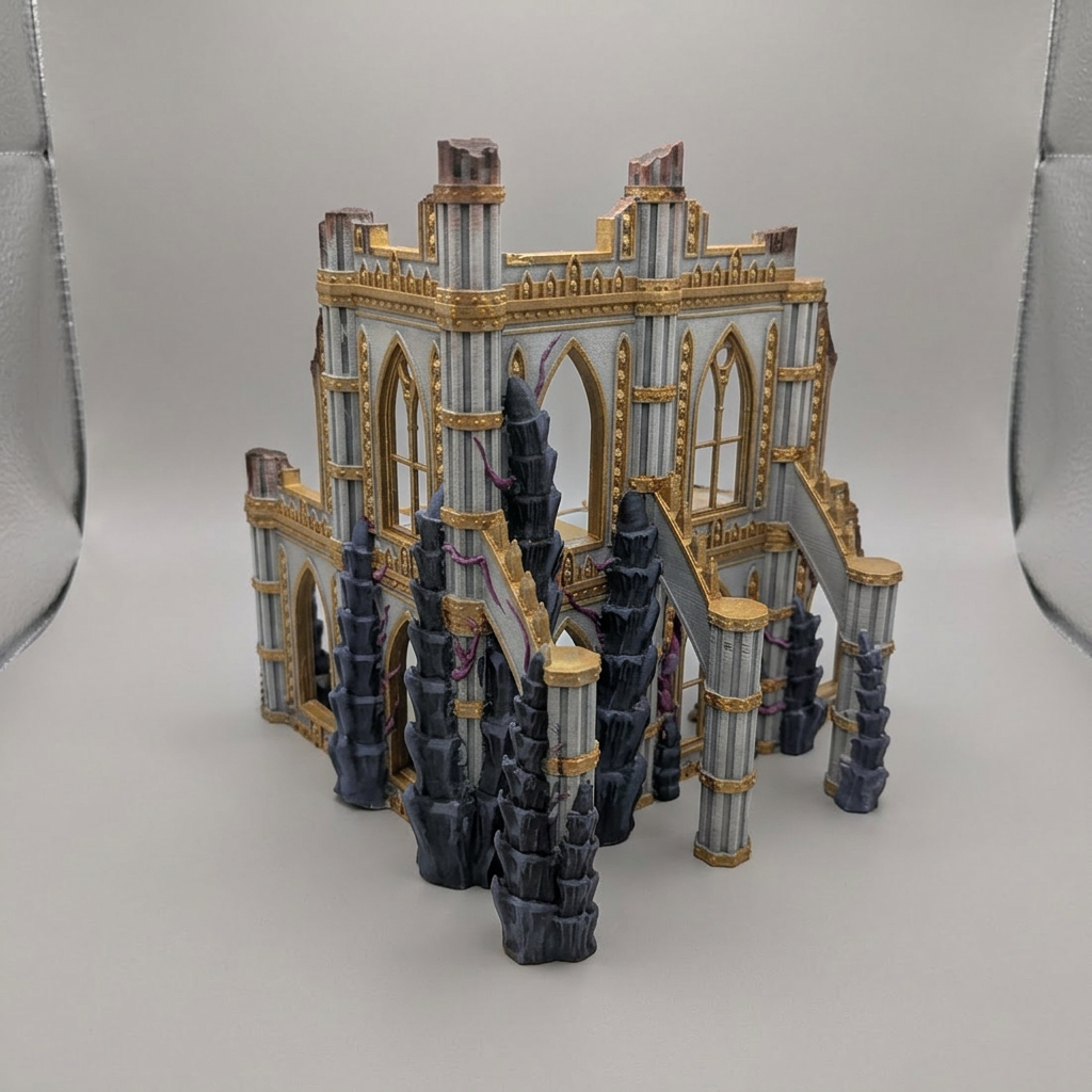 Three Storey Ruins and Spore Thrower - Alien Ruin alternate angle 2