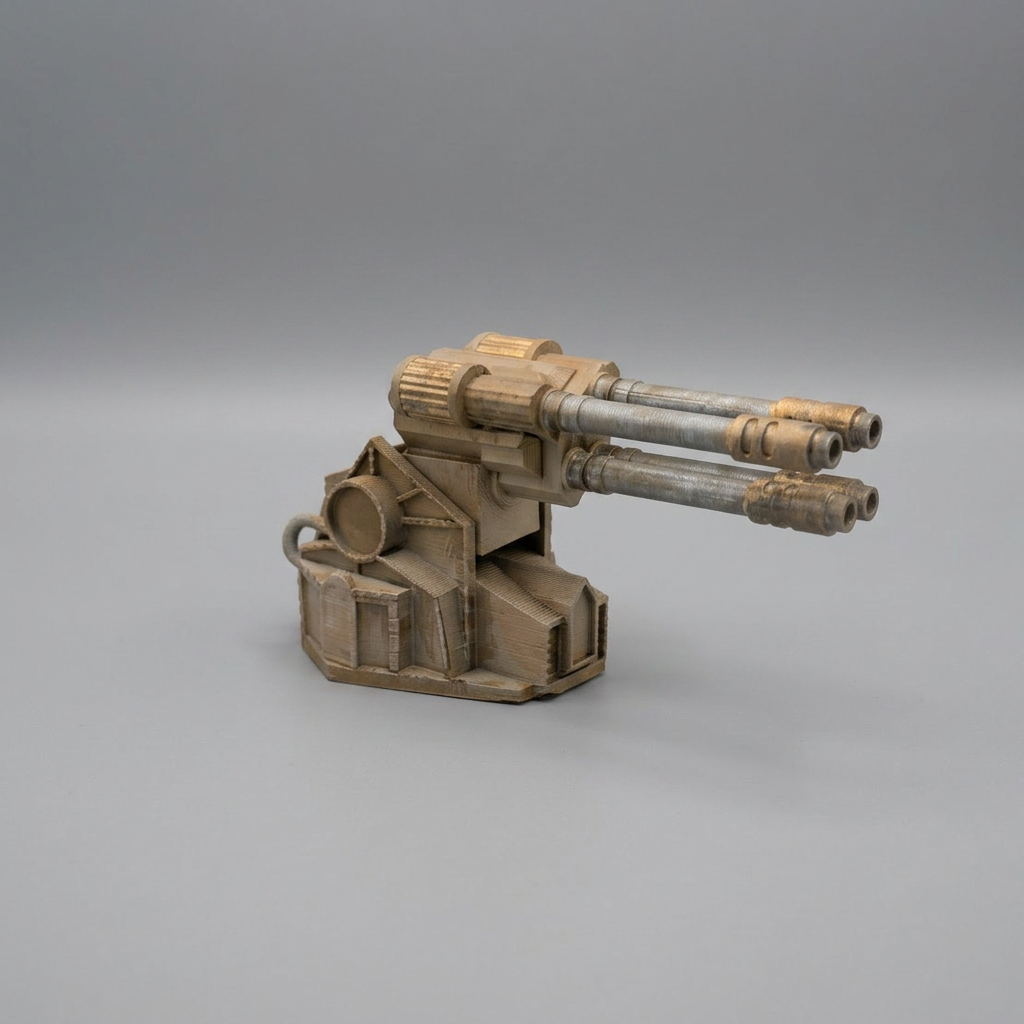 Triple Barrel Turret alternate angle 1