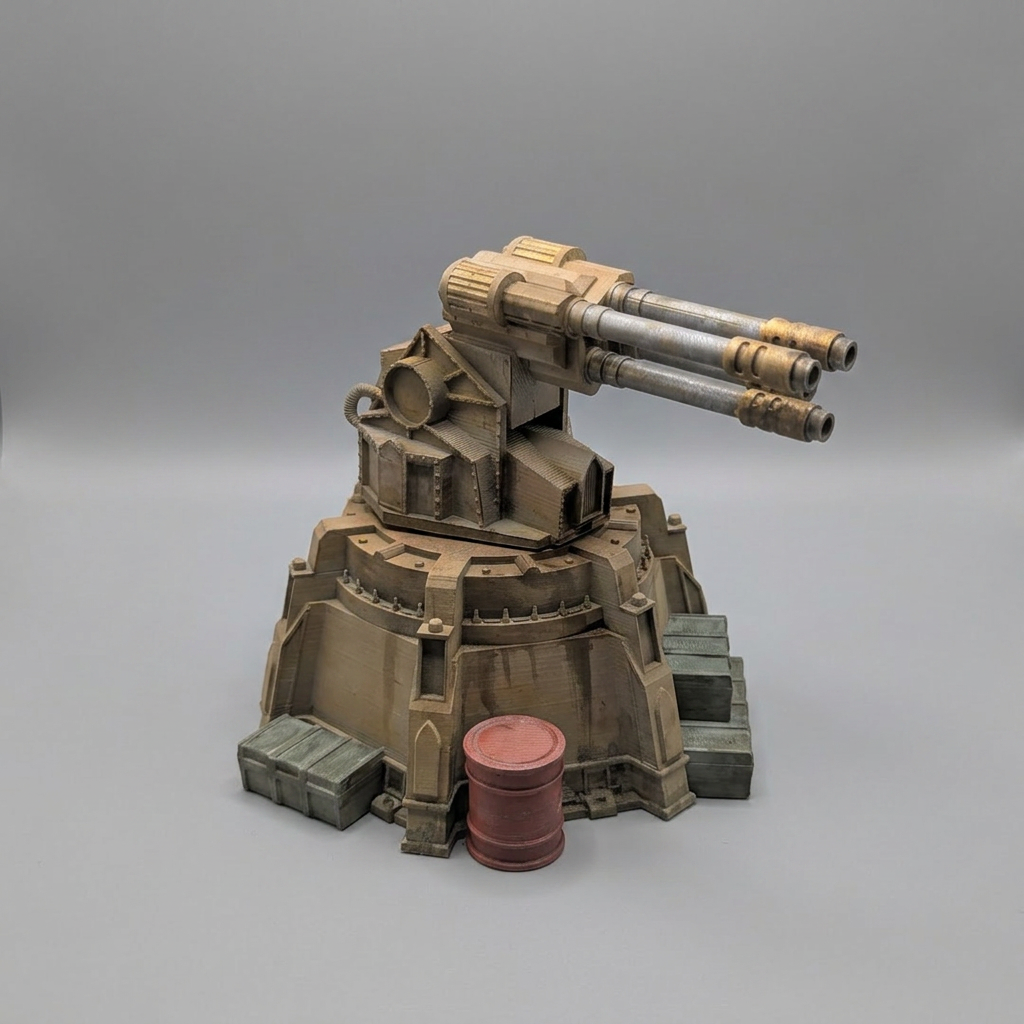 Triple Barrel Turret alternate angle 2