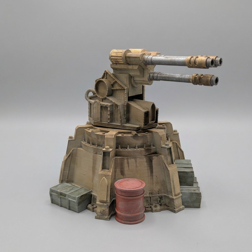 Triple Barrel Turret alternate angle 3