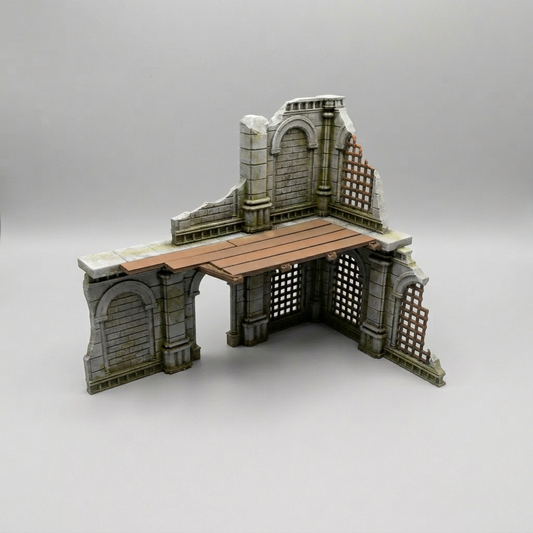 Two Storey Corner Pieces - Fantasy Ruins measurements