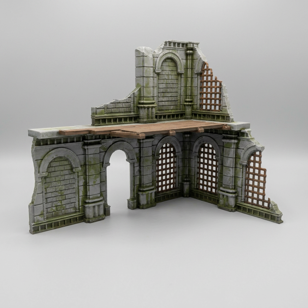 Two Storey Corner Pieces - Fantasy Ruins alt