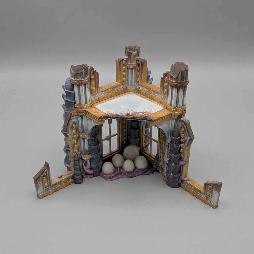 Two Storey Ruin and Alien Egg Cluster - Alien Ruin alternate angle 3