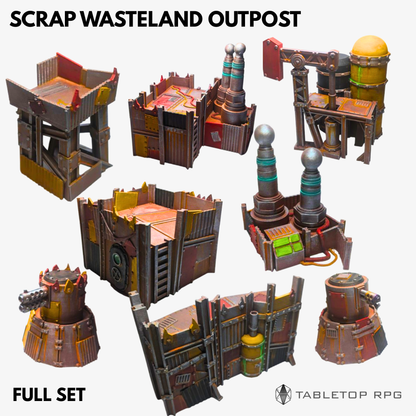 Scrap Wasteland Outpost full set, all 8 buildings, included in this bundle