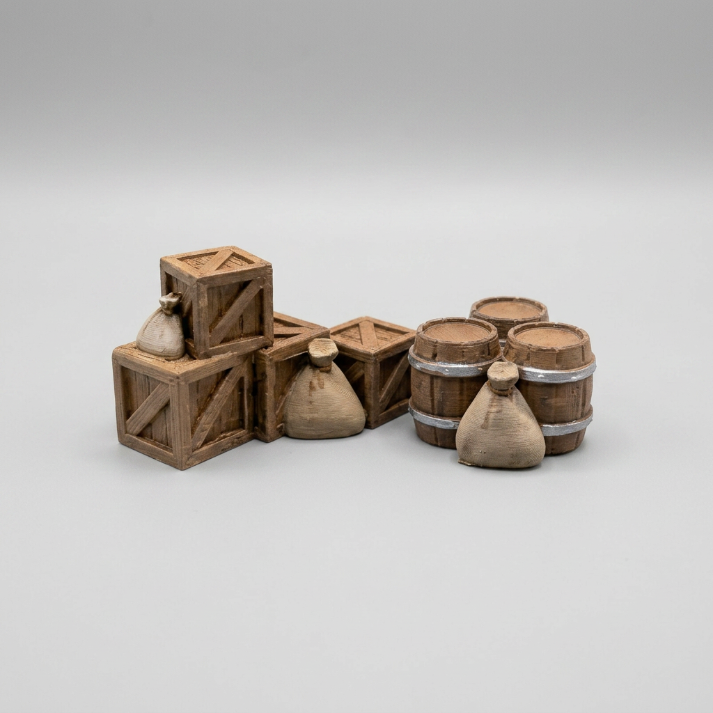 Wooden Crates and Barrels measurements